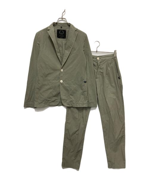 T-Jacket（ティージャケット）T-Jacket (ティージャケット) T-EARTHガーメントダイトラベルスーツ グリーン サイズ:Sの古着・服飾アイテム