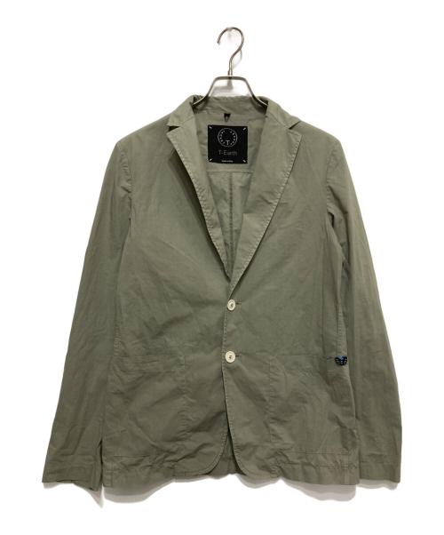 T-Jacket（ティージャケット）T-Jacket (ティージャケット) T-EARTHガーメントダイトラベルスーツ グリーン サイズ:Sの古着・服飾アイテム