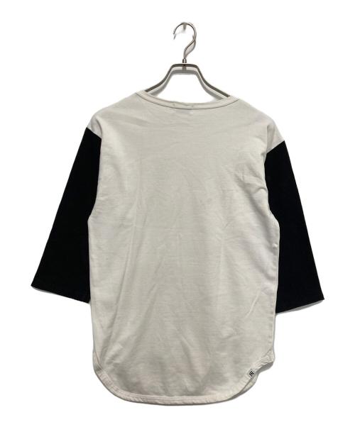 Hysteric Glamour（ヒステリックグラマー）Hysteric Glamour (ヒステリックグラマー) グラフィック プリント7分袖カットソー ブラック×ホワイト サイズ:Sの古着・服飾アイテム