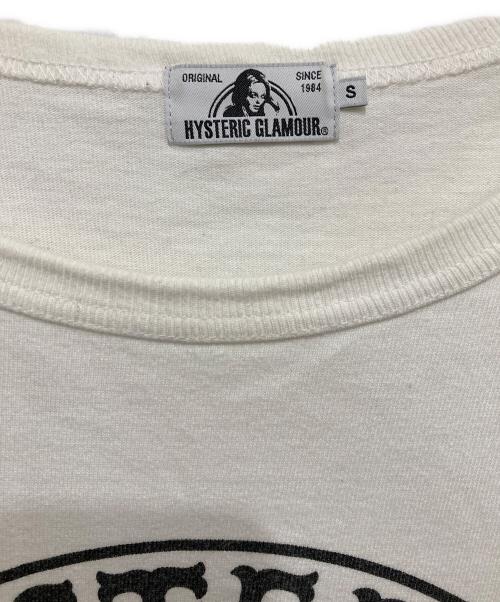 Hysteric Glamour（ヒステリックグラマー）Hysteric Glamour (ヒステリックグラマー) グラフィック プリント7分袖カットソー ブラック×ホワイト サイズ:Sの古着・服飾アイテム