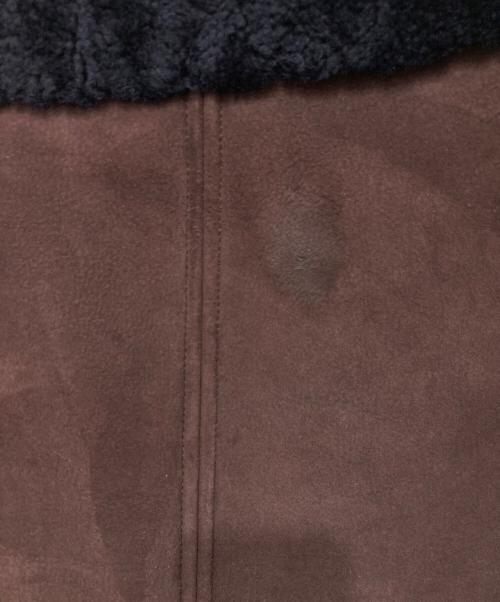 DIESEL（ディーゼル）DIESEL (ディーゼル) ムートンジャケット ブラウン×ネイビー サイズ:SIZE XXSの古着・服飾アイテム