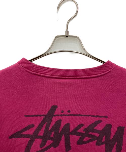 stussy（ステューシー）stussy (ステューシー) Dice Pigment Dyed Crew　ダイス ピグメント ダイド クルー パープル サイズ:Ⅼの古着・服飾アイテム