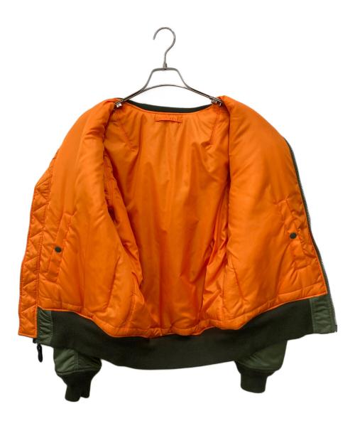 ALPHA（アルファ）ALPHA (アルファ) ワッペンMA-1ジャケット グリーン サイズ:Ⅼの古着・服飾アイテム