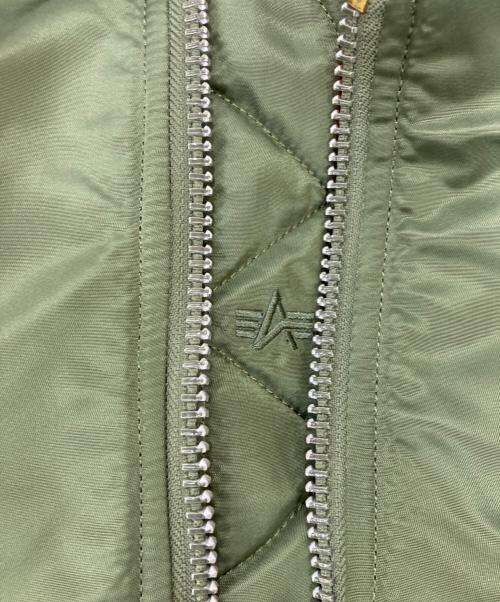 ALPHA（アルファ）ALPHA (アルファ) ワッペンMA-1ジャケット グリーン サイズ:Ⅼの古着・服飾アイテム