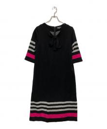 SONIA RYKIEL（ソニア リキエル）の古着「ウールストレッチポンチワンピース」｜ブラック