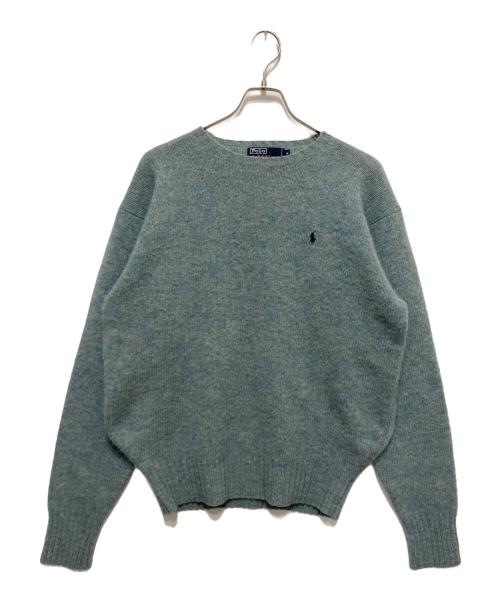 POLO RALPH LAUREN（ポロ・ラルフローレン）POLO RALPH LAUREN (ポロ・ラルフローレン) シャギーニット ネイビー サイズ:Mの古着・服飾アイテム