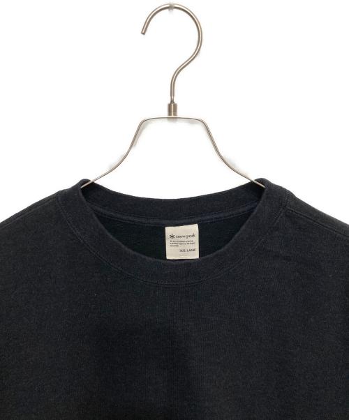Snow peak（スノーピーク）Snow peak (スノーピーク) RECYCLED COTTON SWEAT CREWNECK ブラック サイズ:Lの古着・服飾アイテム