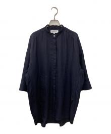 ENFOLD（エンフォルド）の古着「リネンライク 2WAY OPEN SHIRT」｜ネイビー
