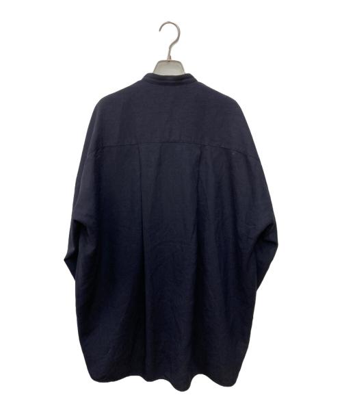 ENFOLD（エンフォルド）ENFOLD (エンフォルド) リネンライク 2WAY OPEN SHIRT ネイビー サイズ:38の古着・服飾アイテム