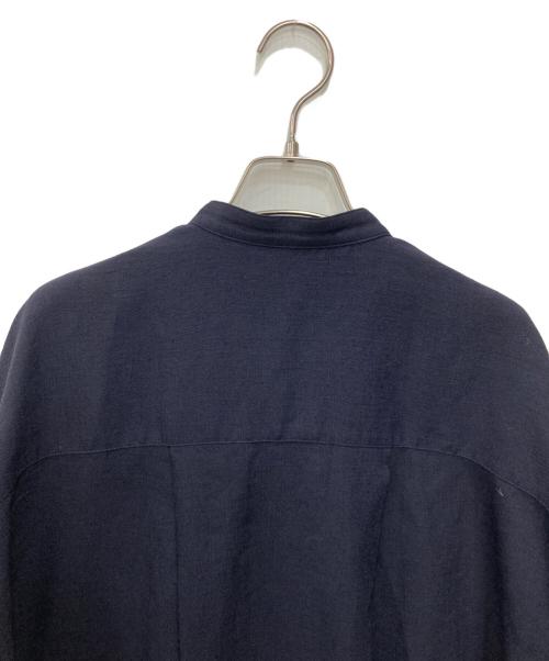 ENFOLD（エンフォルド）ENFOLD (エンフォルド) リネンライク 2WAY OPEN SHIRT ネイビー サイズ:38の古着・服飾アイテム