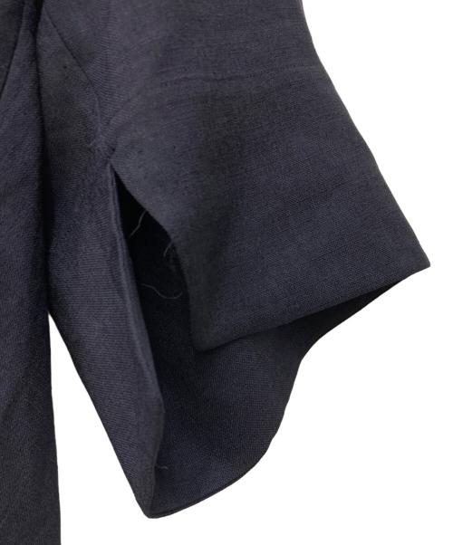 ENFOLD（エンフォルド）ENFOLD (エンフォルド) リネンライク 2WAY OPEN SHIRT ネイビー サイズ:38の古着・服飾アイテム