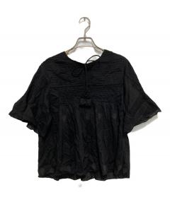 中古・古着通販】ADORE (アドーア) ピンタックブラウス ブラック