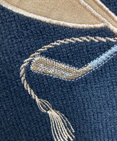 Burberry's（バーバリーズ）Burberry's (バーバリーズ) ノヴァチェック刺繍ニット ブラック サイズ:Mediumの古着・服飾アイテム