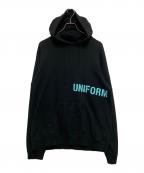 uniform experimentユニフォームエクスペリメント）の古着「LOGO SWEAT HOODIE」｜ブラック