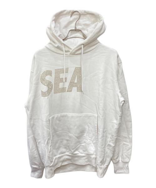 WIND AND SEA（ウィンダンシー）WIND AND SEA (ウィンダンシー) SEA RHINE STONE HOODIE ホワイト サイズ:Ⅼの古着・服飾アイテム