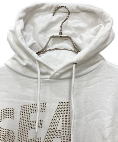 WIND AND SEA（ウィンダンシー）WIND AND SEA (ウィンダンシー) SEA RHINE STONE HOODIE ホワイト サイズ:Ⅼの古着・服飾アイテム