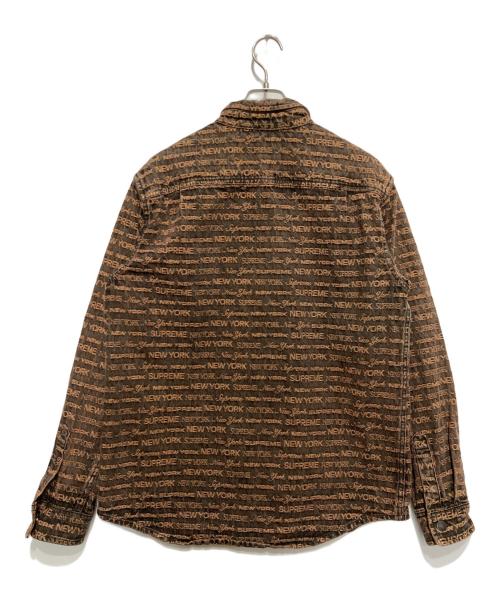 SUPREME（シュプリーム）Supreme (シュプリーム) Multi Type Jacquard Denim Shirt ブラウン サイズ:Mの古着・服飾アイテム