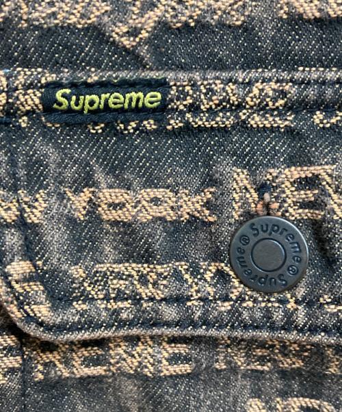 SUPREME（シュプリーム）Supreme (シュプリーム) Multi Type Jacquard Denim Shirt ブラウン サイズ:Mの古着・服飾アイテム