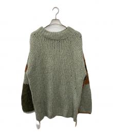 UNUSED（アンユーズド）の古着「Hand-Knitting Sweater」｜グリーン