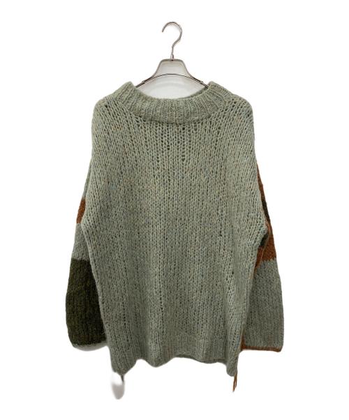 UNUSED（アンユーズド）UNUSED (アンユーズド) Hand-Knitting Sweater グリーン サイズ:3の古着・服飾アイテム