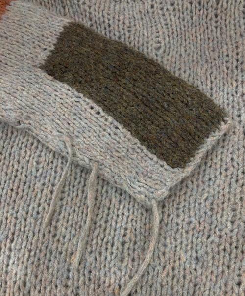 UNUSED（アンユーズド）UNUSED (アンユーズド) Hand-Knitting Sweater グリーン サイズ:3の古着・服飾アイテム