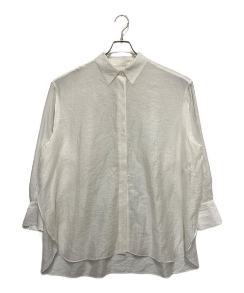DEPAREILLE（デパリエ）DEPAREILLE (デパリエ) シルク混シアーシャツ ホワイト サイズ:38の古着・服飾アイテム