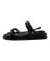 JIMMY CHOO (ジミーチュウ) DIOSA FLATレザーサンダル ブラック サイズ:35：12000円