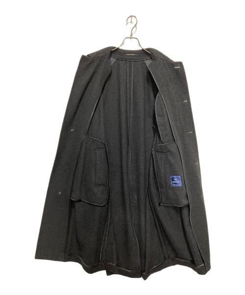 BEAMS F（ビームスエフ）BEAMS F (ビームスエフ) カシミヤ混ステンカラーコート グレー サイズ:36の古着・服飾アイテム