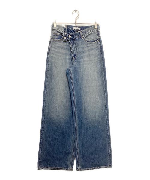 moussy（マウジー）moussy (マウジー) CROSS WAIST WIDE ストレート インディゴ サイズ:２ 未使用品の古着・服飾アイテム