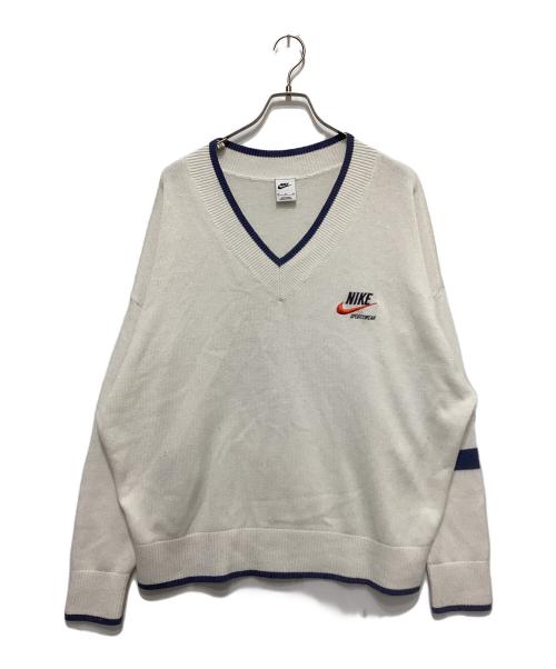 NIKE SPORTS WEAR（ナイキスポーツウェア）NIKE SPORTS WEAR (ナイキスポーツウェア) NIKE AS M NSW NIKE TREND SWEATER SAIL ホワイト×ブルー サイズ:XLの古着・服飾アイテム