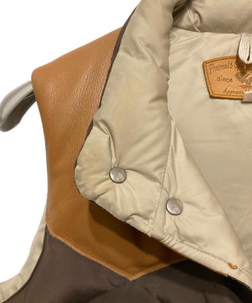 Pherrow's（フェローズ）PHERROW'S (フェローズ) Northern Explorer Down Vest（ノーザンエクスプローラーダウンベスト） ブラウン サイズ:38の古着・服飾アイテム