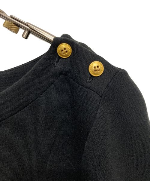 BLUE LABEL CRESTBRIDGE（ブルーレーベルクレストブリッジ）BLUE LABEL CRESTBRIDGE (ブルーレーベルクレストブリッジ) 金ボタンワンピース ブラック サイズ:38の古着・服飾アイテム