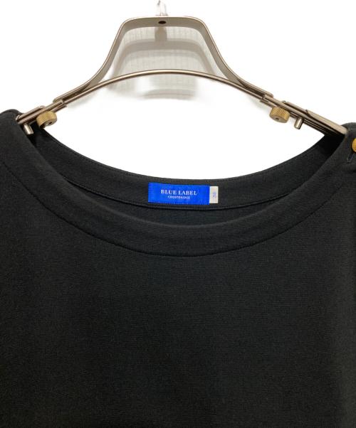 BLUE LABEL CRESTBRIDGE（ブルーレーベルクレストブリッジ）BLUE LABEL CRESTBRIDGE (ブルーレーベルクレストブリッジ) 金ボタンワンピース ブラック サイズ:38の古着・服飾アイテム