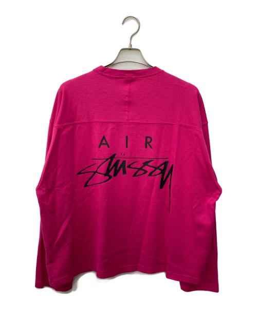 NIKE（ナイキ）NIKE (ナイキ) stussy (ステューシー) Long Sleeve Top Fireberry ピンク サイズ:Ⅼの古着・服飾アイテム
