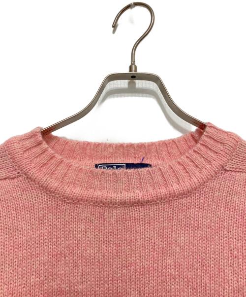 POLO RALPH LAUREN（ポロ・ラルフローレン）POLO RALPH LAUREN (ポロ・ラルフローレン) ウールニット ピンク サイズ:Lの古着・服飾アイテム