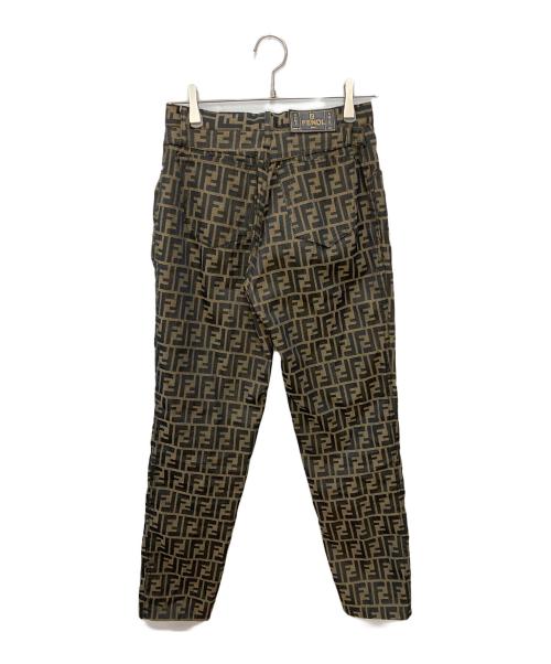 FENDI（フェンディ）FENDI (フェンディ) ズッカ柄総柄パンツ ブラック サイズ:30の古着・服飾アイテム