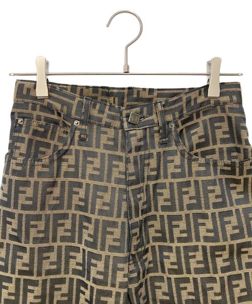 FENDI（フェンディ）FENDI (フェンディ) ズッカ柄総柄パンツ ブラック サイズ:30の古着・服飾アイテム