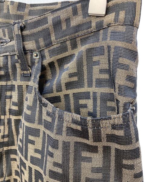 FENDI（フェンディ）FENDI (フェンディ) ズッカ柄総柄パンツ ブラック サイズ:30の古着・服飾アイテム