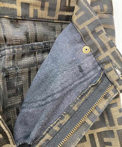 FENDI（フェンディ）FENDI (フェンディ) ズッカ柄総柄パンツ ブラック サイズ:30の古着・服飾アイテム