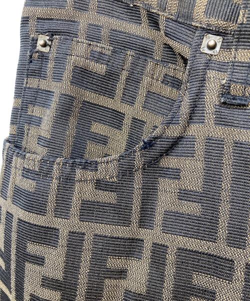 FENDI（フェンディ）FENDI (フェンディ) ズッカ柄総柄パンツ ブラック サイズ:30の古着・服飾アイテム