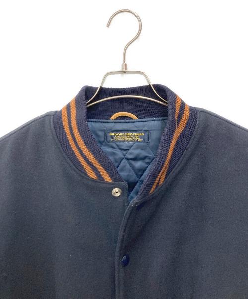 BROOKS BROTHERS（ブルックスブラザーズ）BROOKS BROTHERS (ブルックスブラザーズ) 80’s レザー切替スタジャン ブラウン×ネイビー サイズ:不明　の古着・服飾アイテム