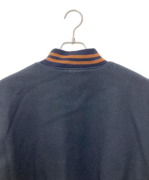 BROOKS BROTHERS（ブルックスブラザーズ）BROOKS BROTHERS (ブルックスブラザーズ) 80’s レザー切替スタジャン ブラウン×ネイビー サイズ:不明　の古着・服飾アイテム