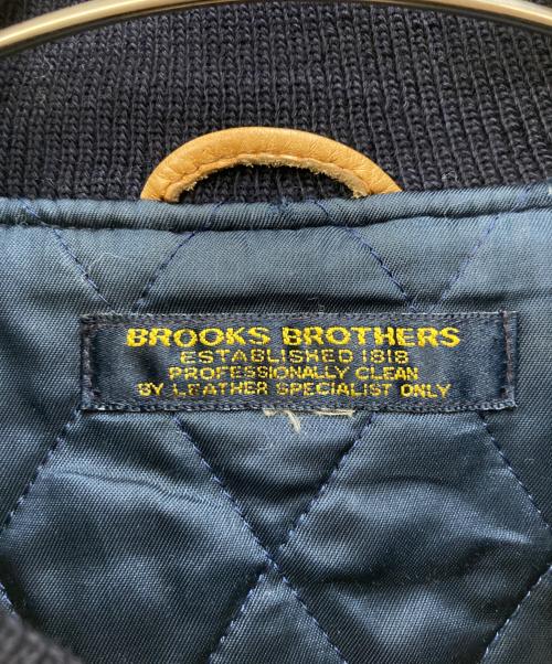 BROOKS BROTHERS（ブルックスブラザーズ）BROOKS BROTHERS (ブルックスブラザーズ) 80’s レザー切替スタジャン ブラウン×ネイビー サイズ:不明　の古着・服飾アイテム