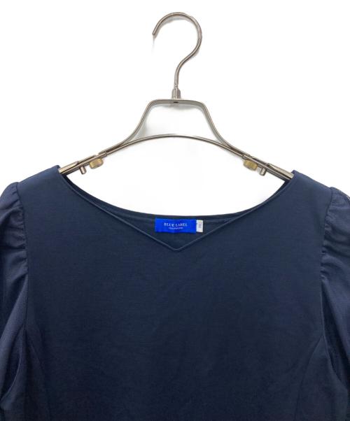 BLUE LABEL CRESTBRIDGE（ブルーレーベルクレストブリッジ）BLUE LABEL CRESTBRIDGE (ブルーレーベルクレストブリッジ) ハートネックポンチワンピース ネイビー サイズ:Mの古着・服飾アイテム