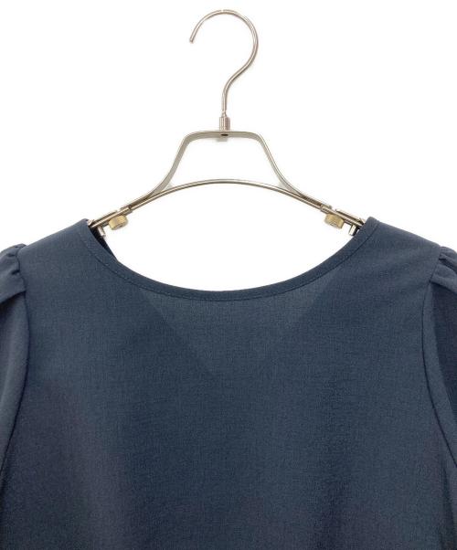 BLUE LABEL CRESTBRIDGE（ブルーレーベルクレストブリッジ）BLUE LABEL CRESTBRIDGE (ブルーレーベルクレストブリッジ) クレストブリッジチェックチュールプリントドレスセット ネイビー サイズ:Mの古着・服飾アイテム