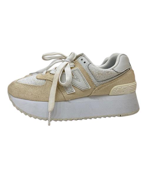 NEW BALANCE（ニューバランス）NEW BALANCE (ニューバランス) 厚底スニーカー ベージュ サイズ:24cmの古着・服飾アイテム