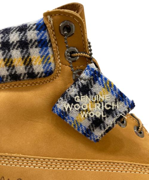 Timberland（ティンバーランド）Timberland (ティンバーランド) WOOLRICH (ウールリッチ) 6inch PREMIUM with WOOLRICH Fabric ブラウン サイズ:27㎝の古着・服飾アイテム