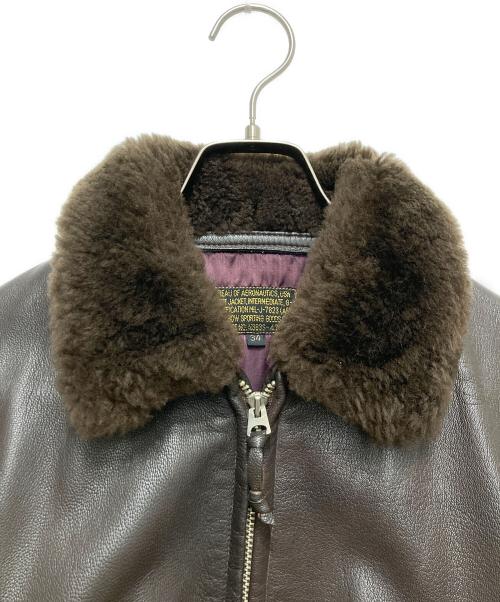 J.A.DUBOW（デュボウ）J.A.DUBOW (デュボウ) REPLICA G-1 FLIGHT JACKET ブラウン サイズ:34の古着・服飾アイテム