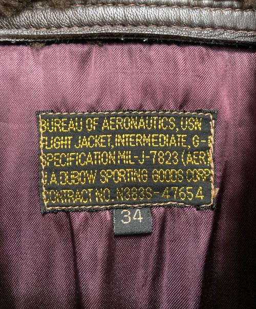 J.A.DUBOW（デュボウ）J.A.DUBOW (デュボウ) REPLICA G-1 FLIGHT JACKET ブラウン サイズ:34の古着・服飾アイテム