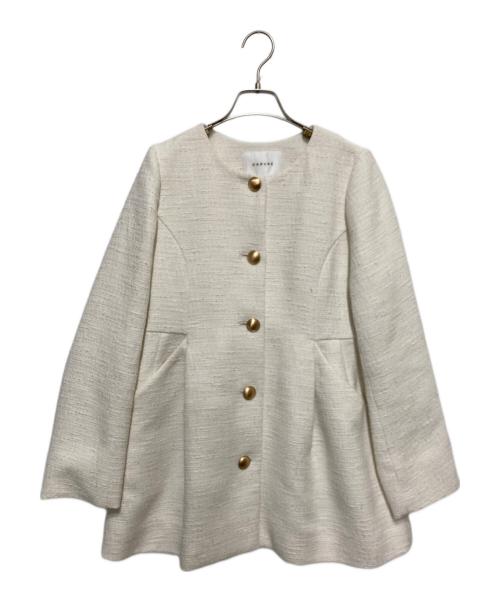 CADUNE（カデュネ）CADUNE (カデュネ) ペプラムジャケット アイボリー サイズ:36の古着・服飾アイテム